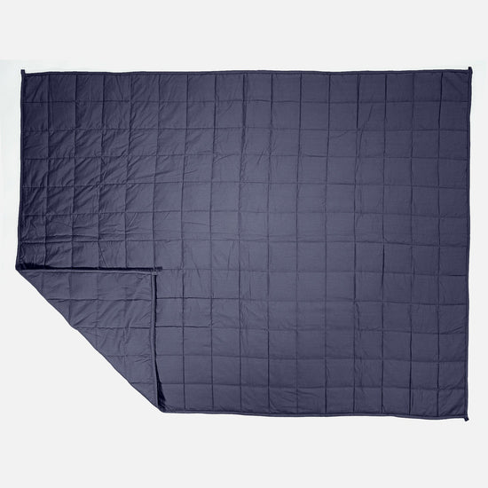 Záťažová deka pre dospelých - Bavlna Tmavomodrá 03