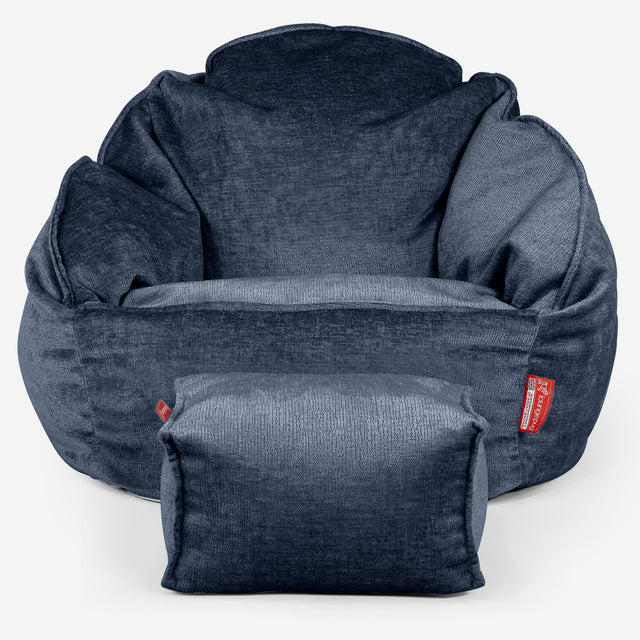 Bublinková stolička sedací vak - Ženilka Námornícka modrá 02