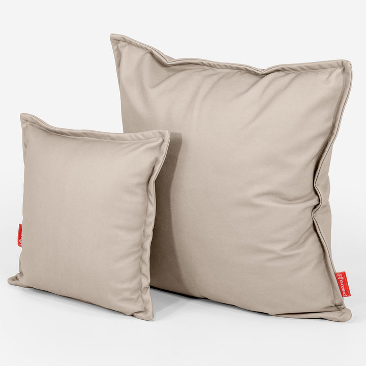 Dekoračný poťah na vankúš 47 x 47 cm - Vegánska koža Slonovinová 02