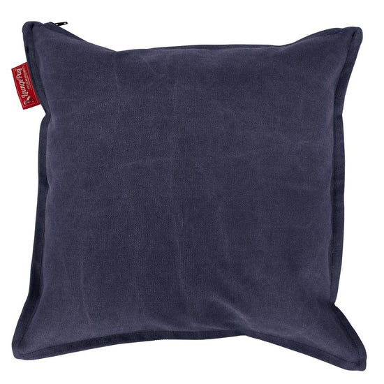 Extra veľký dekoračný poťah na vankúš 70 x 70 cm - Džínsovina s opotrebovaným vzhľadom Námornícka modrá 01