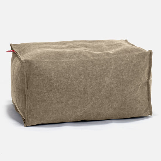 Malá podnožka - Džínsovina s opotrebovaným vzhľadom Zemitá 01