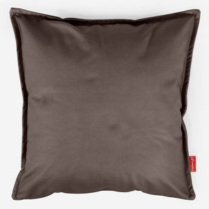 Extra veľký dekoračný poťah na vankúš 70 x 70 cm - Vegánska koža Čokoládová