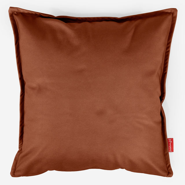 Extra veľký dekoračný poťah na vankúš 70 x 70 cm - Vegánska koža Gaštanová 01