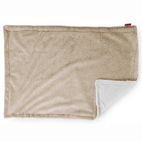 Deka / prikrývka Sherpa - Falošná králičia kožušina Zlatohnedá 03