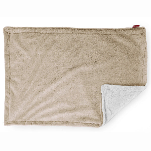 Deka / prikrývka Sherpa - Falošná králičia kožušina Zlatohnedá 02