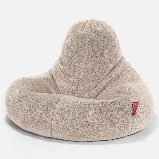 Ultra luxusná herná stolička sedací vak - Falošná plyšová kožušina Norková 01