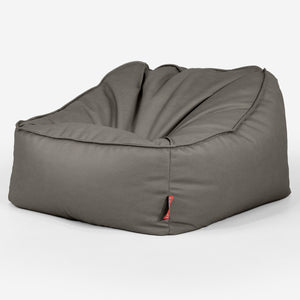 Kreslo sedací vak Sloucher - Vegánska koža Šedá