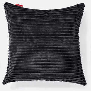 Extra veľký dekoračný poťah na vankúš 70 x 70 cm - Menčester Čierna