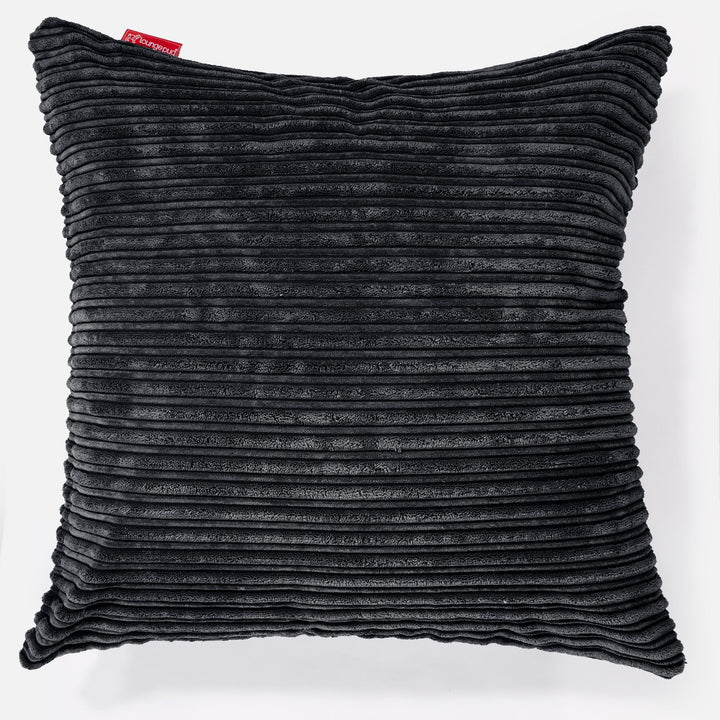 Extra veľký dekoračný poťah na vankúš 70 x 70 cm - Menčester Čierna 01