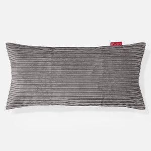 Obdĺžnikový dekoračný poťah na vankúš XL 40 x 70 cm - Menčester Grafitová šedá