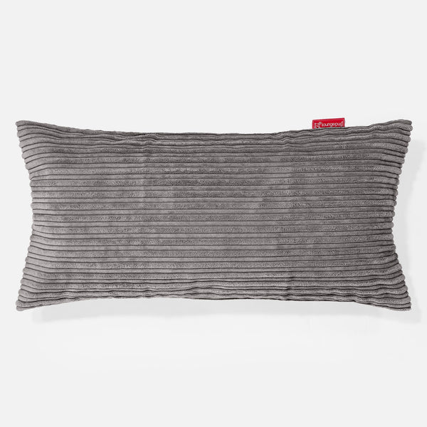 Obdĺžnikový dekoračný poťah na vankúš XL 40 x 80 cm - Menčester Grafitová šedá 01