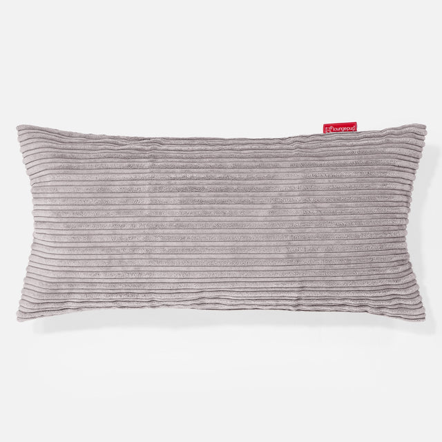 Obdĺžnikový dekoračný poťah na vankúš XL 40 x 80 cm - Menčester Hliníkovo strieborná 01