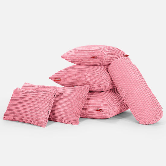 Extra veľký dekoračný poťah na vankúš 70 x 70 cm - Menčester Korálová 04