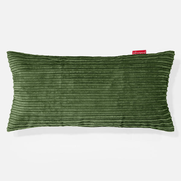 Obdĺžnikový dekoračný poťah na vankúš XL 40 x 80 cm - Menčester Lesná zelená 01