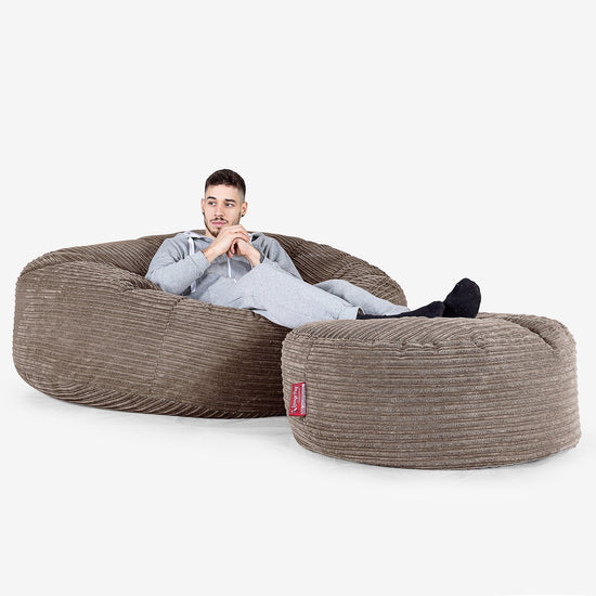 Mega mamutia pohovka sedací vak - Menčester Mocha 02
