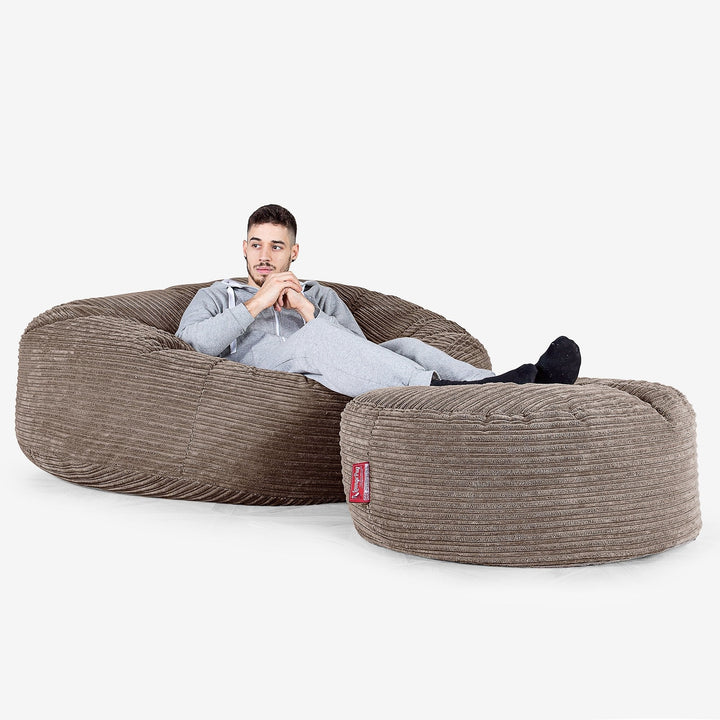Mega mamutia pohovka sedací vak - Menčester Mocha 02