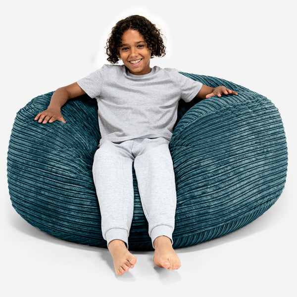 Mimoriadne pohodlný superveľký sedací vak pre deti vo veku 6-14 rokov - Menčester Modrozelená 01