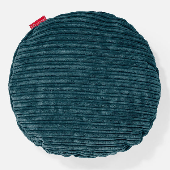 Okrúhly dekoračný poťah na vankúš 50 cm - Menčester Modrozelená 01