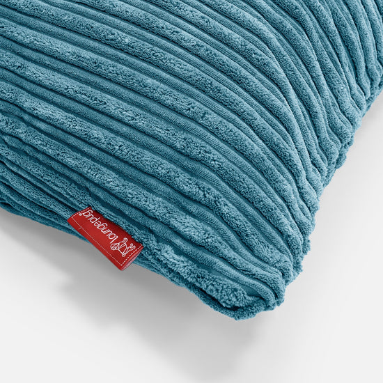 Okrúhly dekoračný poťah na vankúš 50 cm - Menčester Morská modrá 02