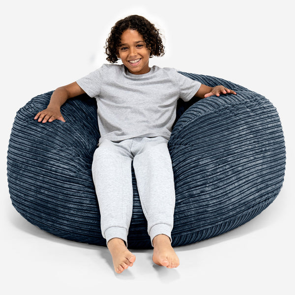 Mimoriadne pohodlný superveľký sedací vak pre deti vo veku 6-14 rokov - Menčester Námornícka modrá 01