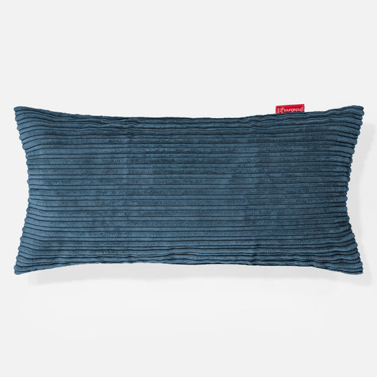Obdĺžnikový dekoračný poťah na vankúš XL 40 x 80 cm - Menčester Námornícka modrá 01