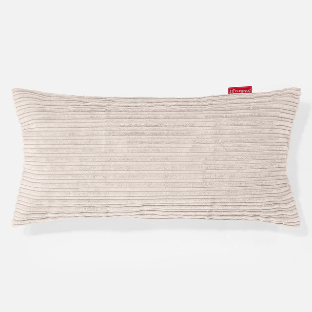 Obdĺžnikový dekoračný poťah na vankúš XL 40 x 80 cm - Menčester Slonovinová 01