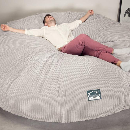 Pohovka sedací vak z pamäťovej peny CloudSac 5000 XXXXXL Titanic - Menčester Slonovinová 05