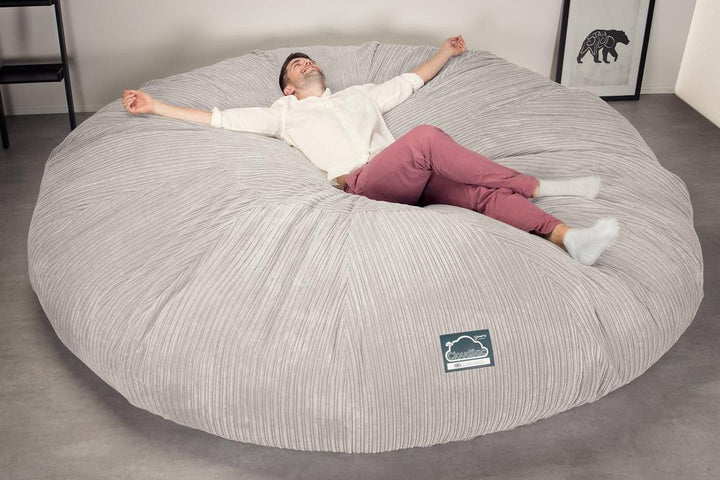 Pohovka sedací vak z pamäťovej peny CloudSac 5000 XXXXXL Titanic - Menčester Slonovinová 05