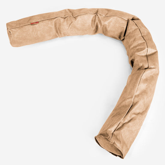 Útulný vankúš XXL - Obnosená koža Medovo hnedá 01