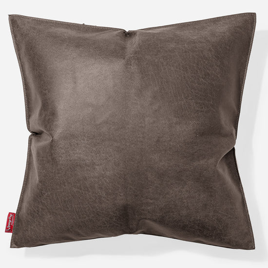 Dekoračný poťah na vankúš 47 x 47 cm - Obnosená koža Prírodná bridlicová 01
