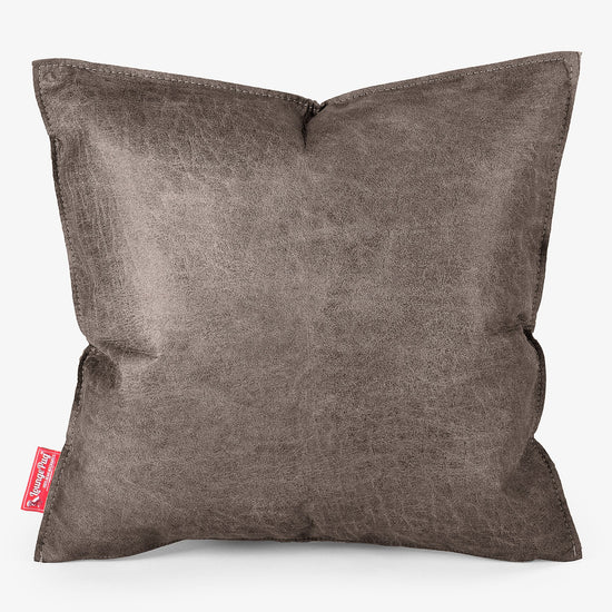 Extra veľký dekoračný poťah na vankúš 70 x 70 cm - Obnosená koža Prírodná bridlicová 01