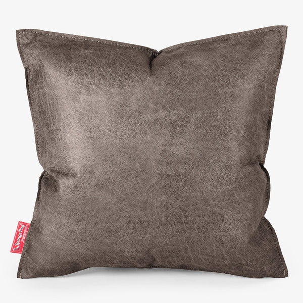 Extra veľký dekoračný poťah na vankúš 70 x 70 cm - Obnosená koža Prírodná bridlicová 01