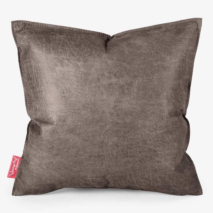 Extra veľký dekoračný poťah na vankúš 70 x 70 cm - Obnosená koža Prírodná bridlicová 01