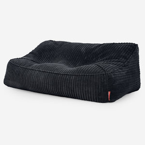 Pohovka sedací vak Sloucher - Menčester Čierna