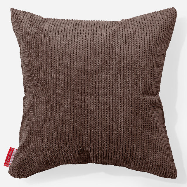 Extra veľký dekoračný poťah na vankúš 70 x 70 cm - Pom Pom Čokoládová 01