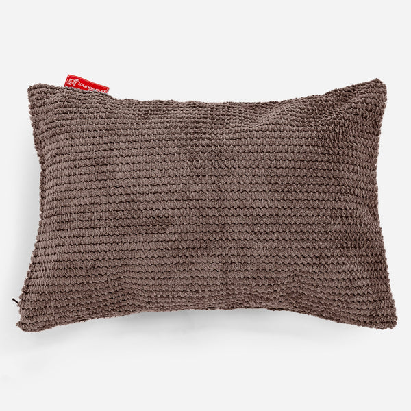 Obdĺžnikový dekoračný poťah na vankúš 35 x 50 cm - Pom Pom Čokoládová 01