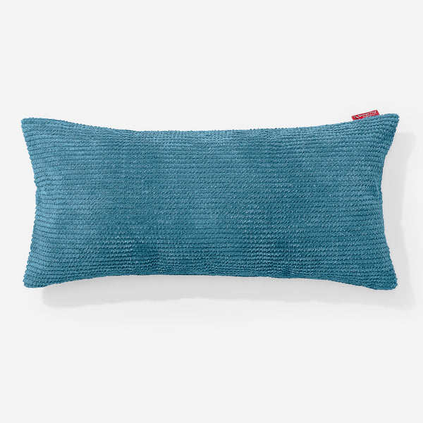 Obdĺžnikový dekoračný poťah na vankúš XL 40 x 80 cm - Pom Pom Morská modrá 01