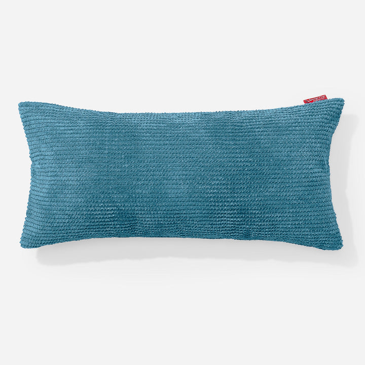 Obdĺžnikový dekoračný poťah na vankúš XL 40 x 80 cm - Pom Pom Morská modrá 01