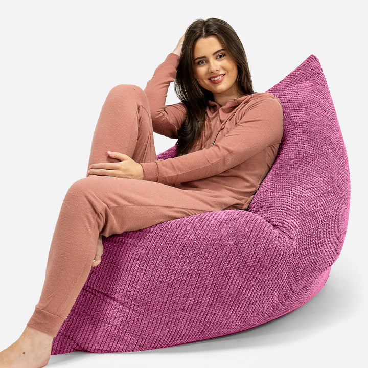 Extra veľký sedací vak - Pom Pom Ružová 04