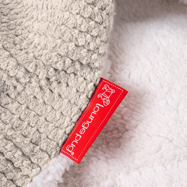 Deka / prikrývka Sherpa - Pom Pom Slonovinová Fabric Close-up Image