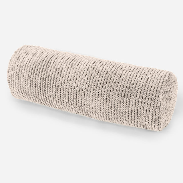 Dekoračný valčekový poťah na vankúš 20 x 55 cm - Pom Pom Slonovinová 01