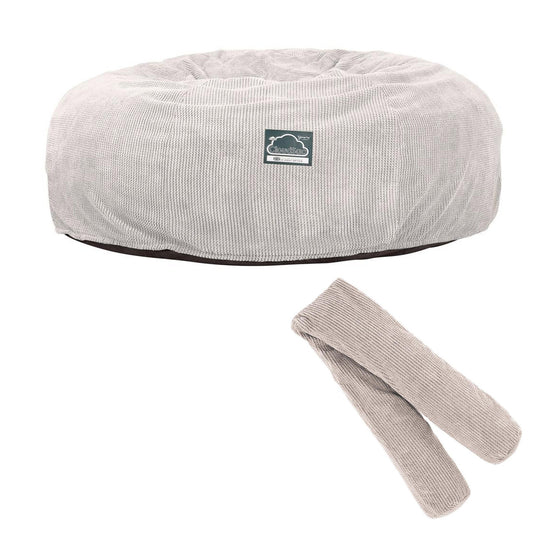 Extra veľká pohovka sedací vak z pamäťovej peny CloudSac 3000 XXL - Pom Pom Slonovinová 08