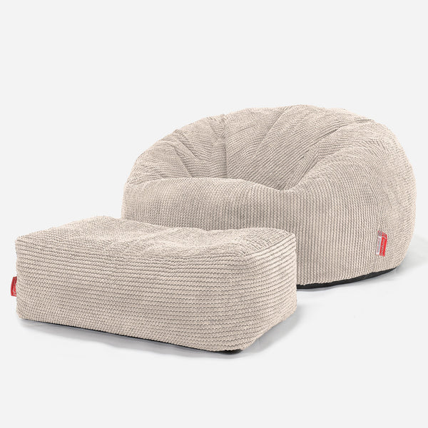 Klasická pohovka sedací vak - Pom Pom Slonovinová 01