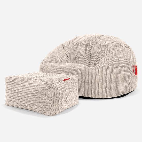 Klasická stolička sedací vak - Pom Pom Slonovinová 02