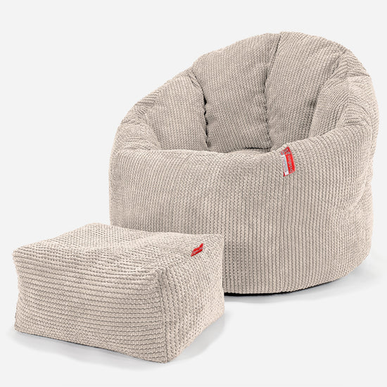 Útulná stolička sedací vak - Pom Pom Slonovinová 02