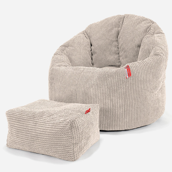 Útulná stolička sedací vak - Pom Pom Slonovinová 02