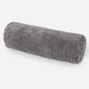 Dekoračný valčekový poťah na vankúš 20 x 55 cm - Pom Pom Uhľovo šedá