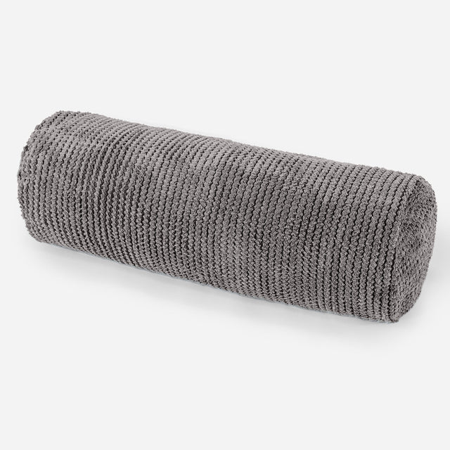 Dekoračný valčekový poťah na vankúš 20 x 55 cm - Pom Pom Uhľovo šedá 01