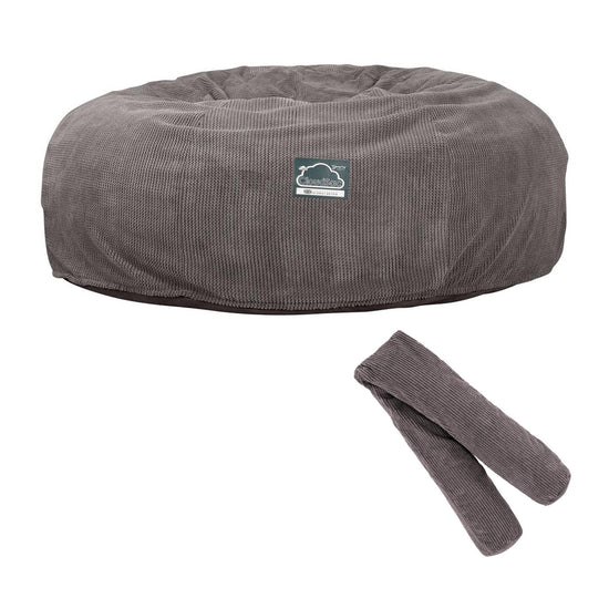 Extra veľká pohovka sedací vak z pamäťovej peny CloudSac 3000 XXL - Pom Pom Uhľovo šedá 08