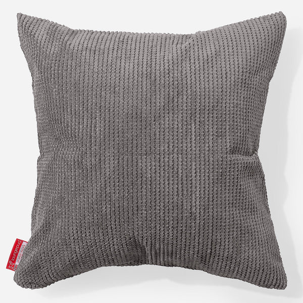 Extra veľký dekoračný poťah na vankúš 70 x 70 cm - Pom Pom Uhľovo šedá 01